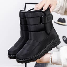 Windproof Waterproof Platform Snow Boots Women Keep Warm Thick Plush Winter Shoes Woman Non Slip Cotton Ankle Boots Plus Size 44