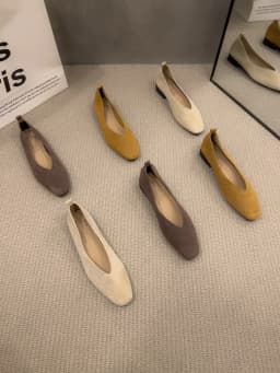 36-42 Over size sexy coffee pointed toe flats ballet shoes women european slip on single loafers brand velvet ballerina zapatos