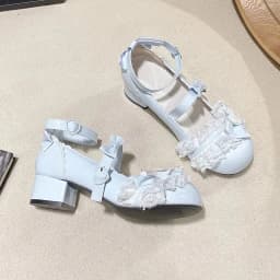 Lace Palace Leather Shoes Lolita Shoes 2026 Cute Lolita Japanese Sweet Bow Thick Custom Shoes Japanese Girls' Tea Party