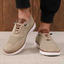 Fashionable Avant Garde Men's Sports Shoes Knitted Mesh Breathable Trendy Appearance Flat Shoes Versatile Street Casual Shoes
