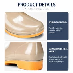 Non-slip Women's Long Rain Boots Waterproof High-Top Garden Rain Shoes Durable Lightweight Water Shoes For Outdoors,Kitchen,Work