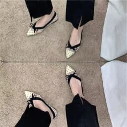 Fashionable Hot Selling New Comfortable Large Pize Women's Shoes Spring/Autumn Elegant Pointed Sexy Bow Banquet Mary Jane Shoes