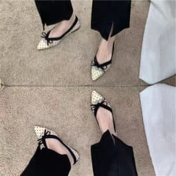 Fashionable Hot Selling New Comfortable Large Pize Women's Shoes Spring/Autumn Elegant Pointed Sexy Bow Banquet Mary Jane Shoes