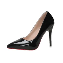 Sexy Pointed Toe Patent Leather High Heels Temperament Girl Sole Party Dress Stiletto Pumps Classic Black Work Single Shoes
