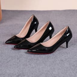 Sexy Pointed Toe Patent Leather High Heels Temperament Girl Sole Party Dress Stiletto Pumps Classic Black Work Single Shoes