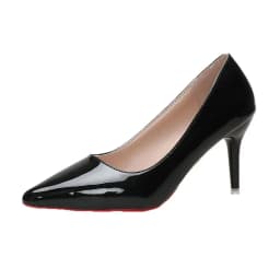 Sexy Pointed Toe Patent Leather High Heels Temperament Girl Sole Party Dress Stiletto Pumps Classic Black Work Single Shoes