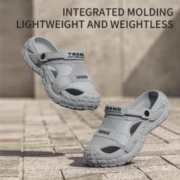 2026 Summer Hot Sale Men's EVA Sandals Summer Thick Soft Soled Outdoor Wear Beach Casual Sports Perforated Shoes Plus Size 48-49