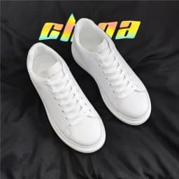 Men's breathable lightweight white shoes spring summer soft-sole comfort walking casual shoes fashion student sports baord shoes