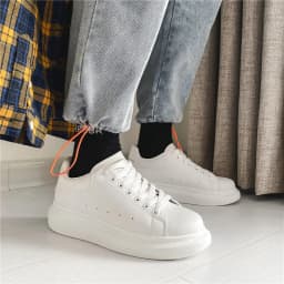 Men's breathable lightweight white shoes spring summer soft-sole comfort walking casual shoes fashion student sports baord shoes