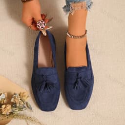 Woman's Flat Shoes Large Size Spring New Fashion Square Toe Comfortable Soft Ballet Flats Simple Versatile Casual Slip on Shoes
