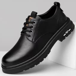 2026 Autumn Men Business Casual Soft Leather Shoes Comfortable Sole British Style Fashion Work Shoes
