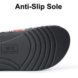 Litfun Winter Cotton Waffle Slippers For Women Breathable Indoor Adjustable Slides Slip On Open Toe Slippers With Arch Support