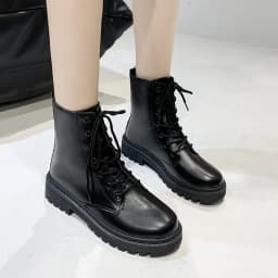 New Solid Color Simple Cross-strap Fashionable Women's Shoes Plus Velvet Warm Casual and Comfortable Short Boots Chaussure Femme