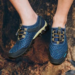 CLOHOO Mesh Shoes Thick Rubber Sole Handmade Cold Glue Casual Outdoor Sports Men's Shoes Breathable Comfortable Summer Sandals