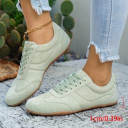 Women's Casual Flat-soled Non-slip Wear-resistant Sport Shoes Spring Autumn Round-toe Soft and Comfortable Women Single Shoes