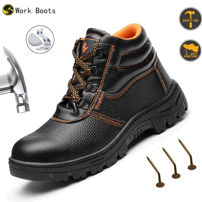 Steel Toe Safety Shoes for Men Work Sneakers Puncture Proof Work Life Waterproof Shoes Construction Safety Boots Protective Boot