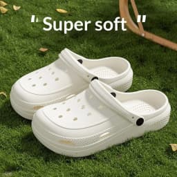 1Pair Plus Size 36 48 Summer Slippers For Men Women Comfort Clogs Lightweight Anti Slip Beach Sandals Waterproof Garden Shoes