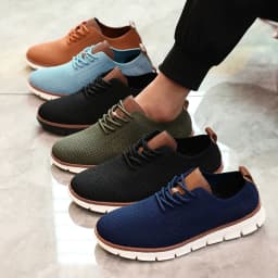 Ultra-Light Casual Knitted Shoes for Men Breathable Slip-Resistant Sneakers 2025 Flexible Soft Sole Trendy Comfortable Shoes Men