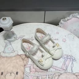 Women's Lolita Low Heel Pumps, Round Toe Ballet Style Leather Shoes, Bow Suitable for Daily/Cosplay/Party Wear.