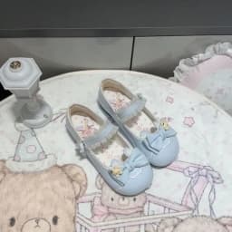 Women's Lolita Low Heel Pumps, Round Toe Ballet Style Leather Shoes, Bow Suitable for Daily/Cosplay/Party Wear.