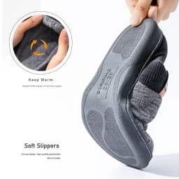 Winter Warm Men's Home Knitted Splicing Slippers TPR Anti slip Flat Shoes Comfortable and Soft Indoor Shoes