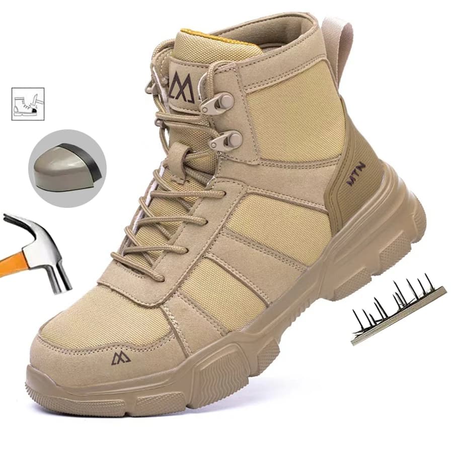 Lightweight Protection Safety Shoes Men Steel Toe Anti Smash Work Shoes Anti-puncture Indestructible Man Safety Boots Outdoor