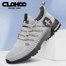 CLOHOO-en's Lightweight Knit Joggers - Breathable Road Running Shoes & Comfortable Daily Walking Sneakers.