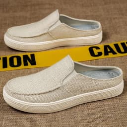 Sneaker Men's Summer Breathable Shoes Lazy Casual Driving Shoes Slipper Male Comfortable Walking Shoes Bottom Soft