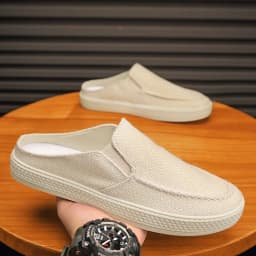 Sneaker Men's Summer Breathable Shoes Lazy Casual Driving Shoes Slipper Male Comfortable Walking Shoes Bottom Soft