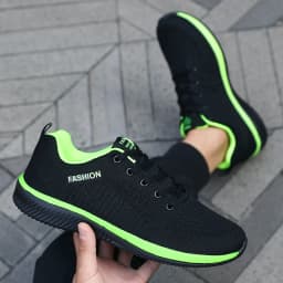 Men's Mesh Running Sneakers Athletic Gym Lightweight Men Causal Shoes 2025 Fashion Breathable Knit Walking Footwear Size 39-46