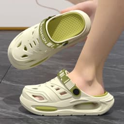 Smile Men's And Women's Cave Shoes Fashion Breathable Sandals With Removable Insoles Non-slip Cushioned Thickened Soft Slippers