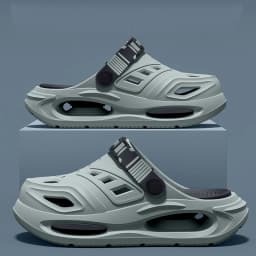 Smile Men's And Women's Cave Shoes Fashion Breathable Sandals With Removable Insoles Non-slip Cushioned Thickened Soft Slippers