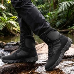 Men Military Tactical Boots Shock Absorbing Anti-Slip High Top Shoes For Hunting Trekking Daily Work Outdoor