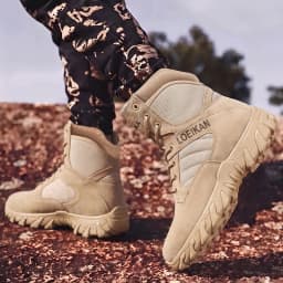 Men Military Tactical Boots Shock Absorbing Anti-Slip High Top Shoes For Hunting Trekking Daily Work Outdoor