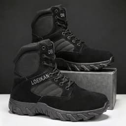 Men Military Tactical Boots Shock Absorbing Anti-Slip High Top Shoes For Hunting Trekking Daily Work Outdoor