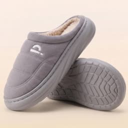 Wide Last Men's Arch Support Slippers EVA Thick Soled Shoes anti Slip Memory Cotton Pad Striped Design Winter Warm Home Shoes
