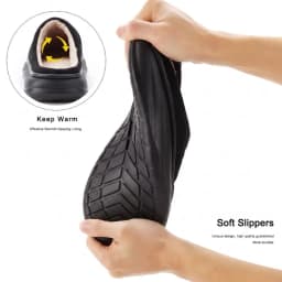Wide Last Men's Arch Support Slippers EVA Thick Soled Shoes anti Slip Memory Cotton Pad Striped Design Winter Warm Home Shoes
