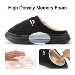 Wide Last Men's Arch Support Slippers EVA Thick Soled Shoes anti Slip Memory Cotton Pad Striped Design Winter Warm Home Shoes