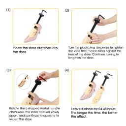 Repacego 1/2 Pc Wooden Shoe Trees Adjustable Shoe Stretcher Expander Men Women Unisex Length Width shoes Extender Keeper Heels