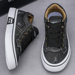 Personalized Spring and Autumn New Men's Shoes, Korean Style Fashionable Large Size Low-Top Casual Shoes, Denim Single Shoes, Versatile Sneakers