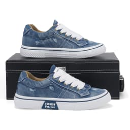 Personalized Spring and Autumn New Men's Shoes, Korean Style Fashionable Large Size Low-Top Casual Shoes, Denim Single Shoes, Versatile Sneakers
