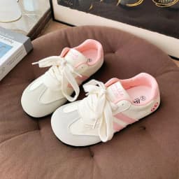 Women Sneakers Pink Cartoon Cat Print Girls Casual Shoes Round Toe Soft All‑Season Street Ladies Trainers Footwear Women's Shoes