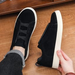 Spring men's thick soled board shoes high-quality suede leather casual sports shoes comfortable and fashionable low top shoes