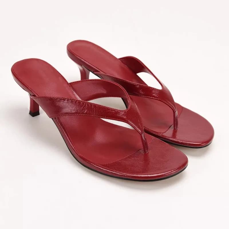 Summer Women Clip Toe Slippers Comfort Low Heel Slides Shoes Ladies Casual Dress Street Style Sandalis