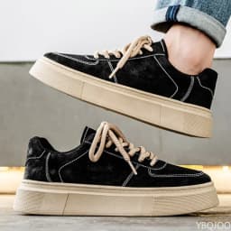 Large Size Spring and Autumn New Thick Sole Height Increasing Casual Men's Shoes Niche Trend Versatile Flat Sports Men's Shoes