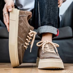 Large Size Spring and Autumn New Thick Sole Height Increasing Casual Men's Shoes Niche Trend Versatile Flat Sports Men's Shoes