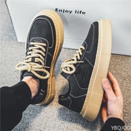 Large Size Spring and Autumn New Thick Sole Height Increasing Casual Men's Shoes Niche Trend Versatile Flat Sports Men's Shoes