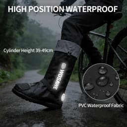 WOSAWE Rain Shoe Covers Unisex Waterproof Covers Motorcycle Cycling Bike Reusable Rainproof Shoes Cover Outdoor Boots Covers