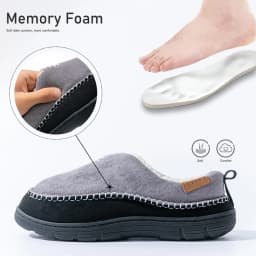 Men's Warm Mark Line Slippers TPR Sole Anti slip Soft and Comfortable Winter Living Room Shoes High Quality