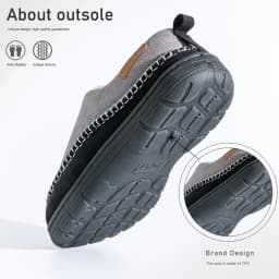 Men's Warm Mark Line Slippers TPR Sole Anti slip Soft and Comfortable Winter Living Room Shoes High Quality